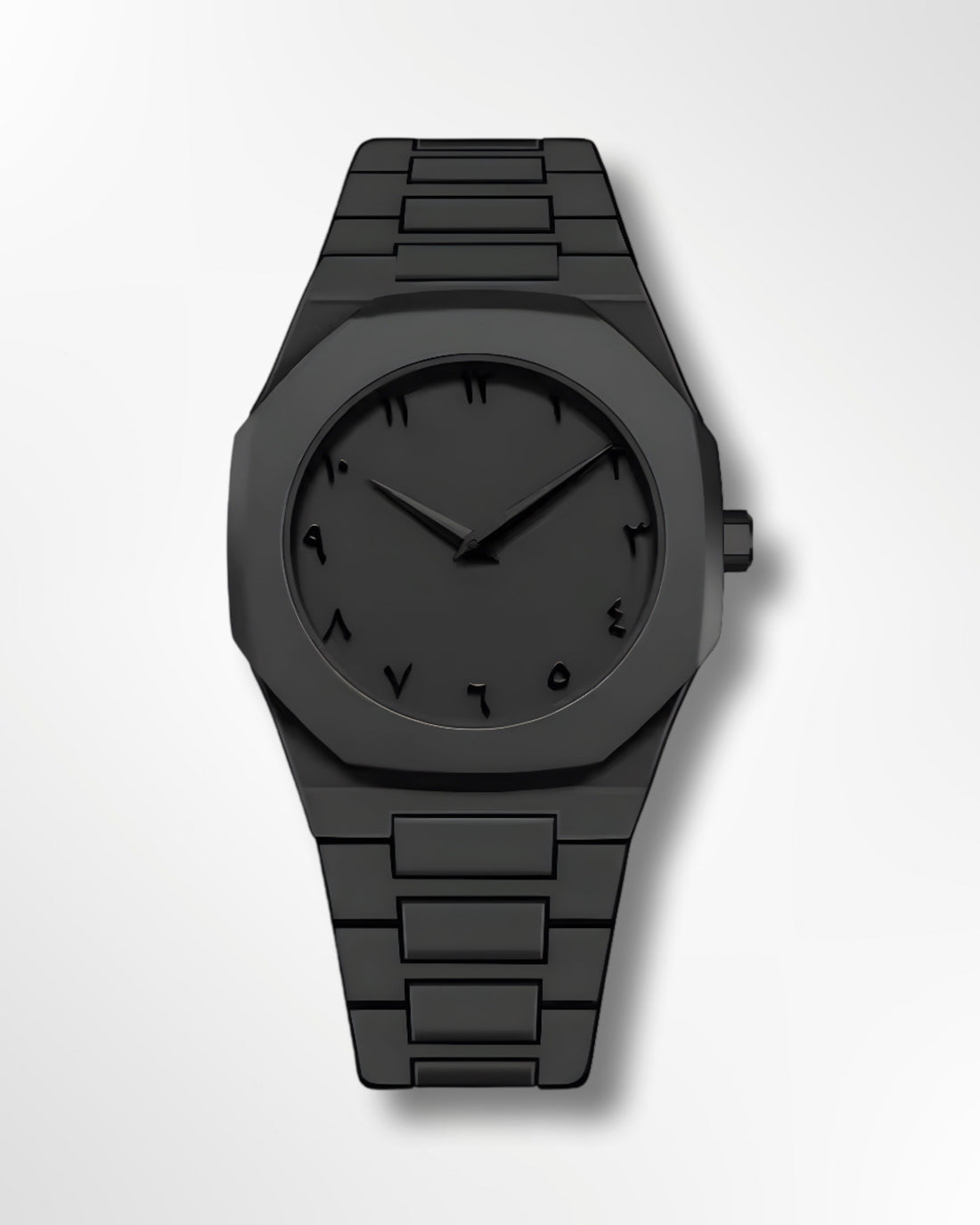 Sleek Black Arabic Dial Watch – Timeless Elegance in Every Detail